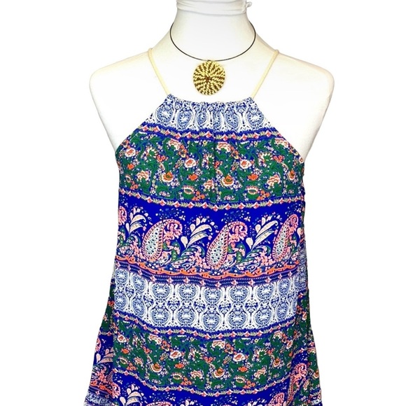 Sugar + Lips Halter Neck Asymmetrical Hem Dress - Picture 2 of 7